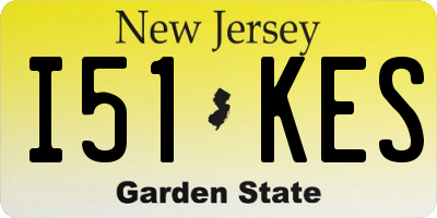 NJ license plate I51KES