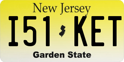 NJ license plate I51KET