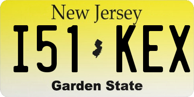 NJ license plate I51KEX
