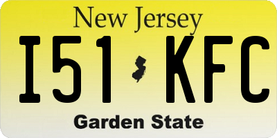 NJ license plate I51KFC