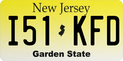 NJ license plate I51KFD