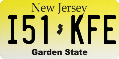 NJ license plate I51KFE