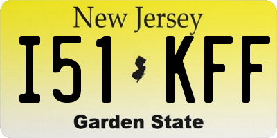 NJ license plate I51KFF