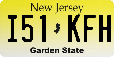 NJ license plate I51KFH