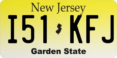 NJ license plate I51KFJ