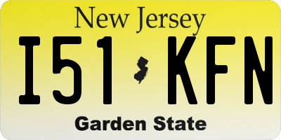 NJ license plate I51KFN