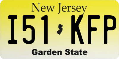 NJ license plate I51KFP