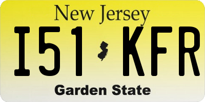 NJ license plate I51KFR