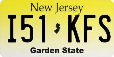 NJ license plate I51KFS