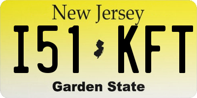NJ license plate I51KFT