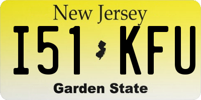 NJ license plate I51KFU