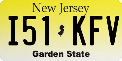 NJ license plate I51KFV