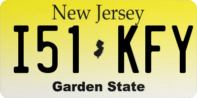 NJ license plate I51KFY
