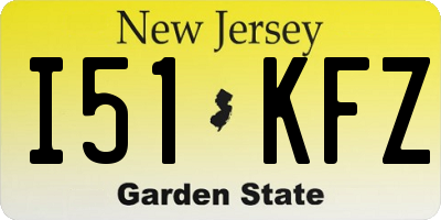 NJ license plate I51KFZ