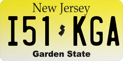 NJ license plate I51KGA