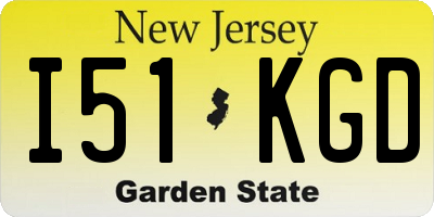 NJ license plate I51KGD