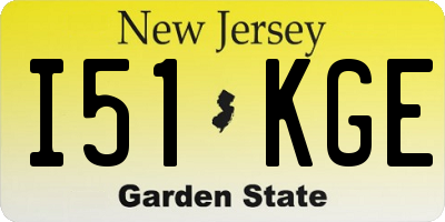 NJ license plate I51KGE