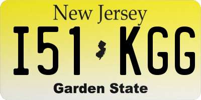 NJ license plate I51KGG