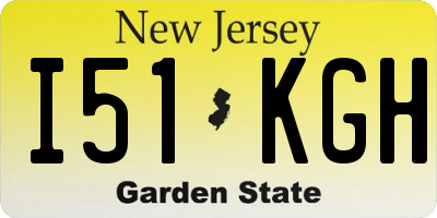 NJ license plate I51KGH