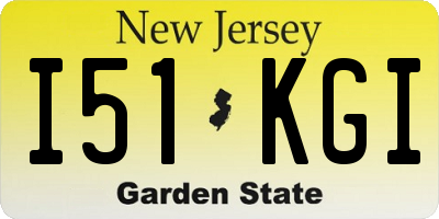 NJ license plate I51KGI