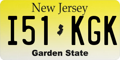 NJ license plate I51KGK