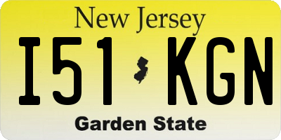 NJ license plate I51KGN