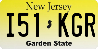 NJ license plate I51KGR
