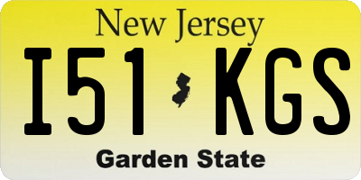 NJ license plate I51KGS