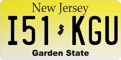NJ license plate I51KGU
