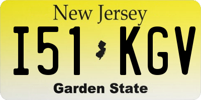 NJ license plate I51KGV