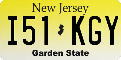 NJ license plate I51KGY
