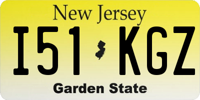 NJ license plate I51KGZ