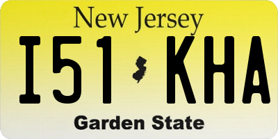 NJ license plate I51KHA