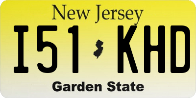 NJ license plate I51KHD