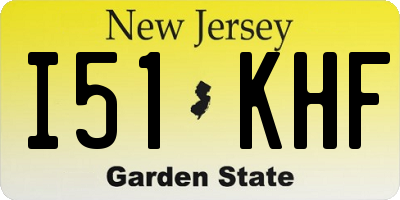 NJ license plate I51KHF