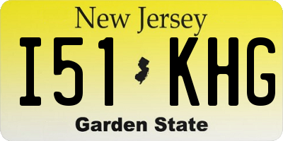 NJ license plate I51KHG
