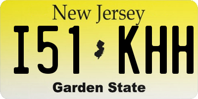 NJ license plate I51KHH