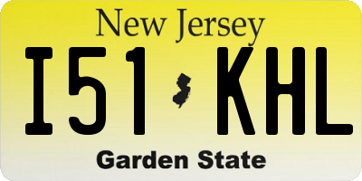 NJ license plate I51KHL