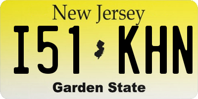 NJ license plate I51KHN