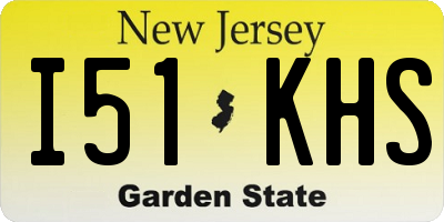 NJ license plate I51KHS