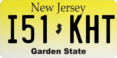 NJ license plate I51KHT