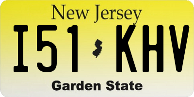 NJ license plate I51KHV