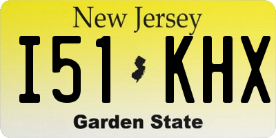NJ license plate I51KHX