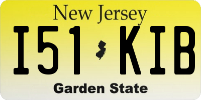 NJ license plate I51KIB