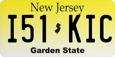 NJ license plate I51KIC