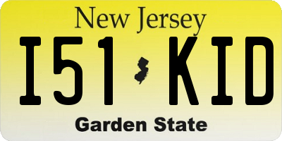 NJ license plate I51KID