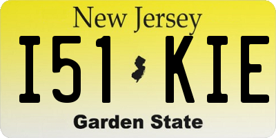 NJ license plate I51KIE