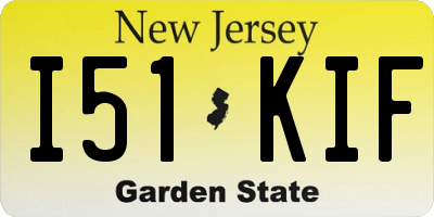 NJ license plate I51KIF