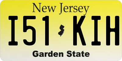 NJ license plate I51KIH