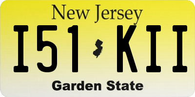 NJ license plate I51KII